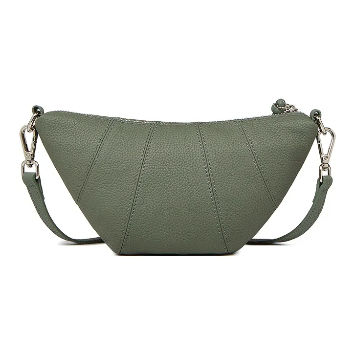 ZOOLER Top Grain Cow Leather Crossbody Bag Regular Women's Elephant Gray/Hepburn Black/Jasper/Milk White-16
