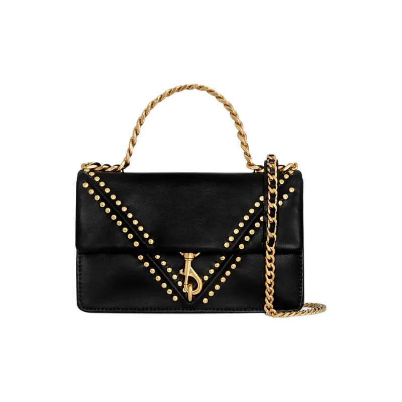 REBECCA MINKOFF Leather Shoulder Bag Crossbody Bag Women's Black-0