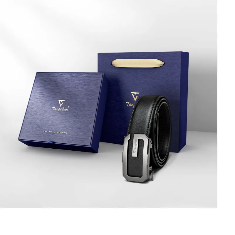 TangGuh Fashion Cow Leather Men's Pants Belt Men's Standard Width 3.5 Cm-1