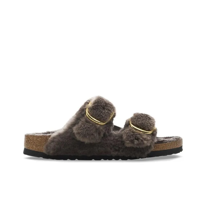 Birkenstock Arizona Big Buckle Slip Resistant Slide Slippers Women's Brown Narrow-1