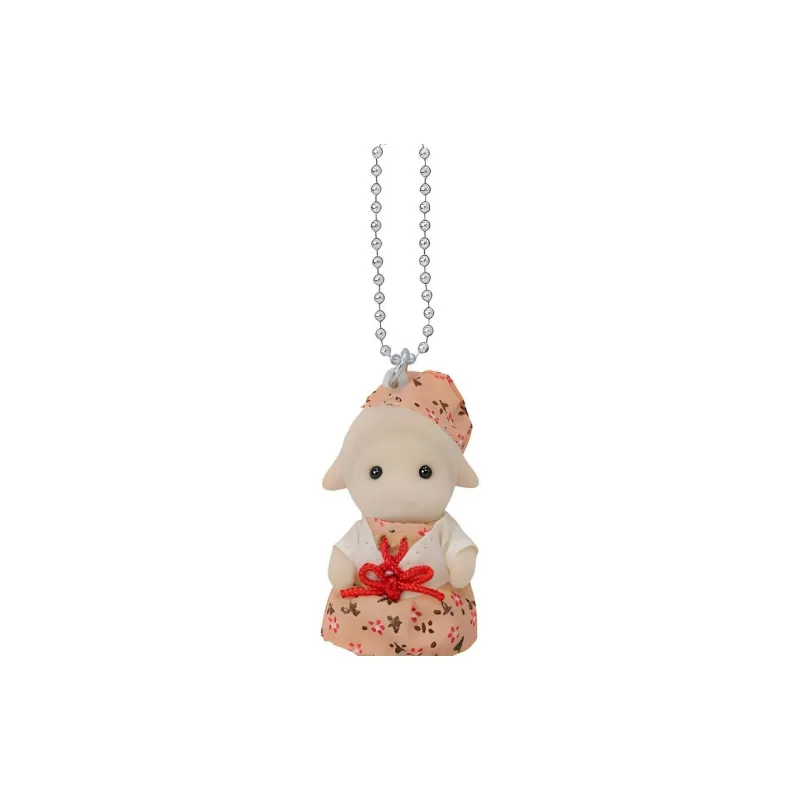 Sylvanian Families Cute Soft Sheep Keychain Dolls Plush Pendant Small Size Tall-2