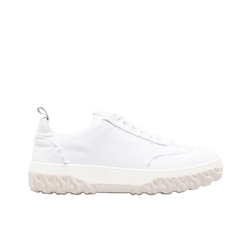 THOM BROWNE Frayed Edge Low Top Sneakers-1