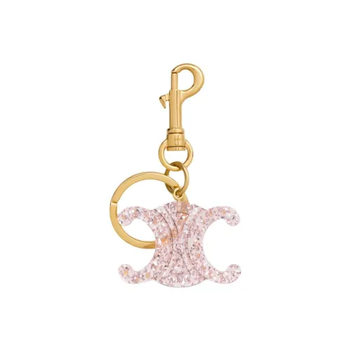 CELINE Plexiglass Keychains Women's Pink
