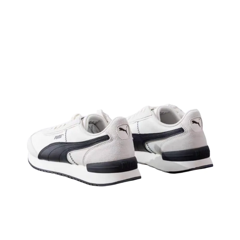 PUMA R78 Retro Cushioning Lightweight Low Top Casual Shoes Unisex White Black-2