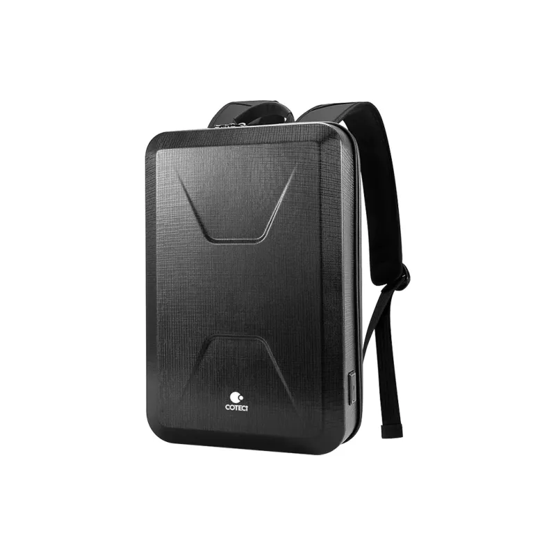 COTECi ABS+PC Backpack Large Size Unisex Black/Silver-1