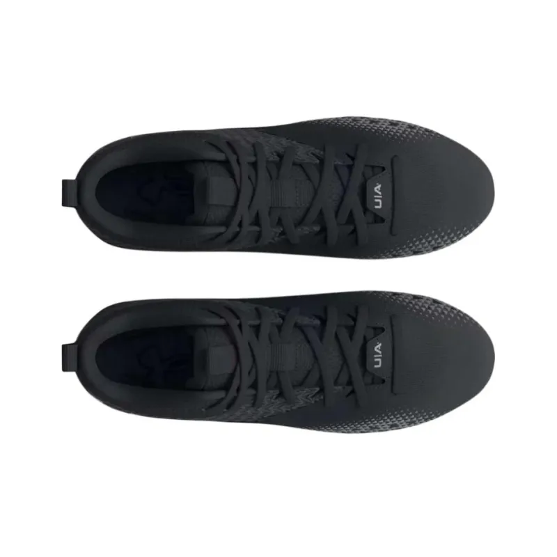 Under Armour Spotlight Select 3 MC Anti-Slip Wear-Resistant Mid-Top Kids' Soccer Shoes Black Teenagers-2