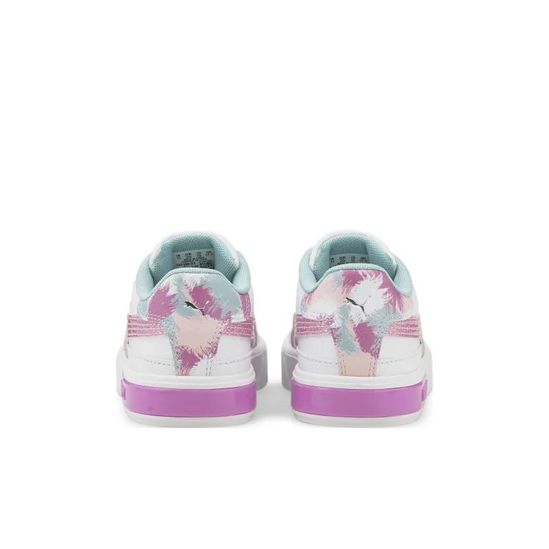 PUMA Cali Star Fly-mingo Slip-Resistant Anti-Kick Low-Top Kids' Skateboarding Shoes White Children Aged 3-7 Years Old-2