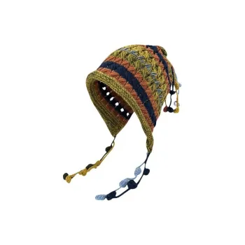 AUGUST HARMONY Knitted Fabric Beanies Unisex Blue Red/Green Orange