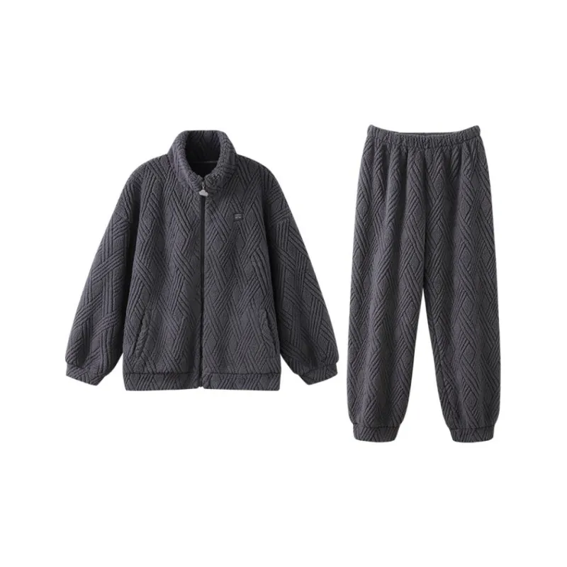 JINGYUN Pajama Set Men's Gray Granite-0