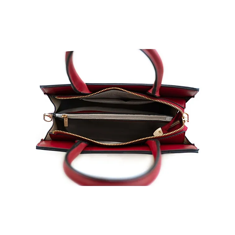 Vigno Synthetic Leather Handbag One Shoulder Regular Women's Red-5