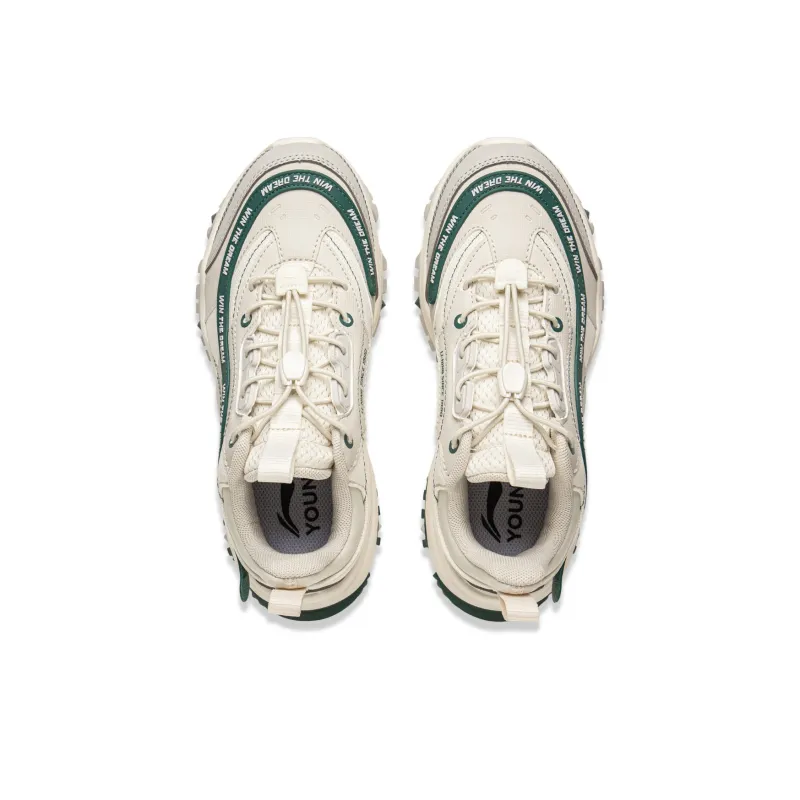 LINING YOUNG Cushioning Low Top Kids Lifestyle Shoes Ecru Kids'-2