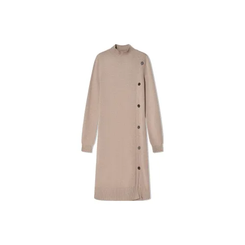 COVERINS Long Sleeved Dresses Women's Camel