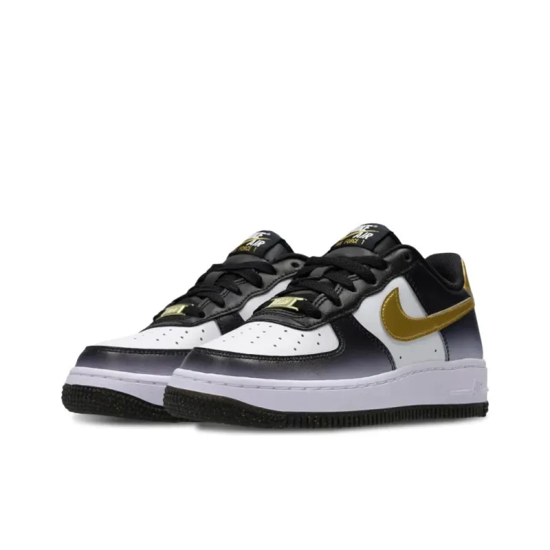 Nike Air Force 1 Lv8 Anti Slip Wear Resistant Low Top Skateboard Shoes Black White Teenagers-2