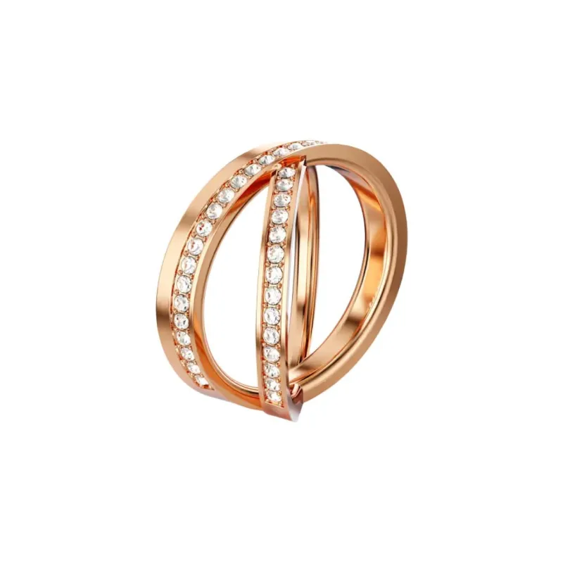 Swarovski Rose Gold-Plated Rings Unisex White-1
