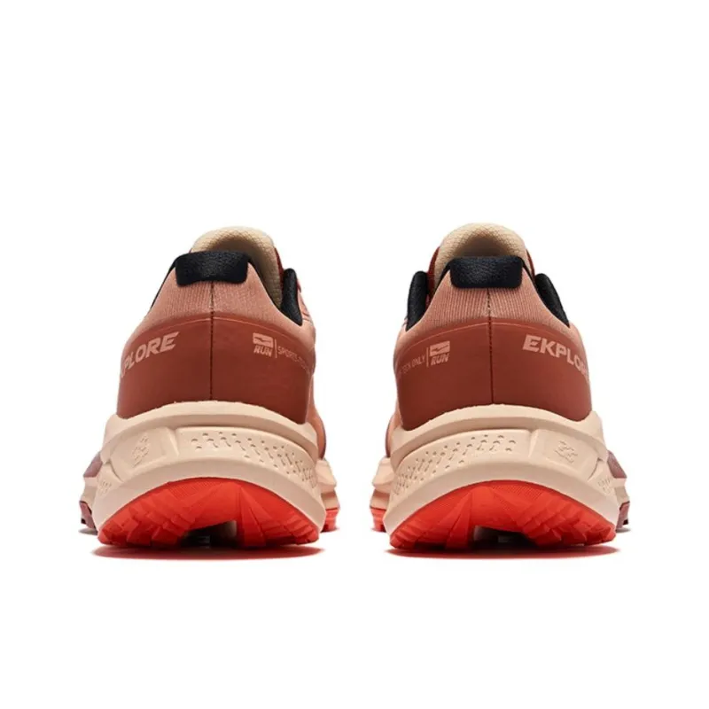 Erke Anti-Slip And Wear-Resistant Support Low-Top Running Shoes Men's Coral Orange Ceramic Glaze-3