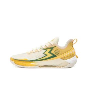 361° BIG3 5.0 Quick PRO Basketball Shoes Men Low Top Feather White/Stamen Yellow