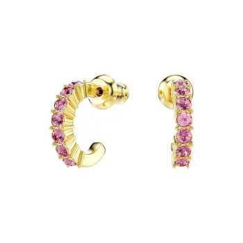 Swarovski Rhodium Plated Earrings Women's Pink