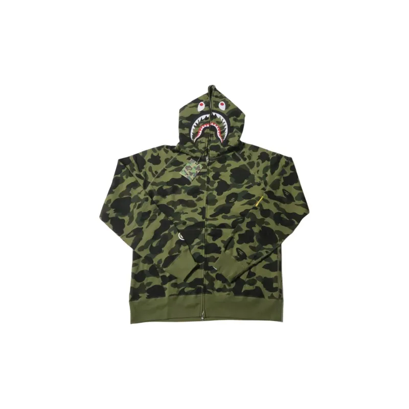 A BATHING APE 1st Camo Windstopper Ponr Shark Full Zip Hoodie-2