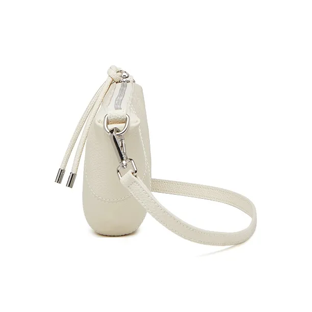 ZOOLER Top Grain Cow Leather Crossbody Bag Regular Women's Elephant Gray/Hepburn Black/Jasper/Milk White-9
