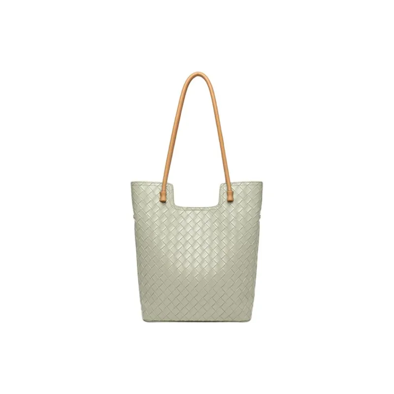GELANNI Cow Leather Shoulder Bag Regular Women's Inkstone Black/Drapery Light Beige/Forest Mist Gray-0