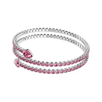 Swarovski Faux Crystal Bangles Women's Pink