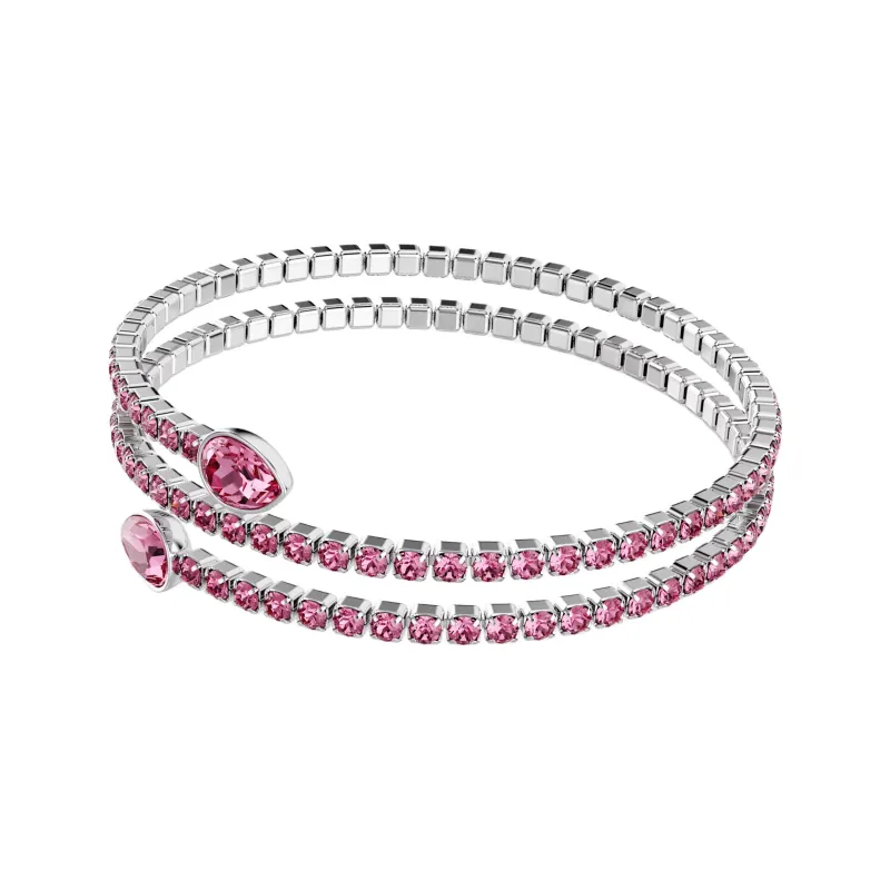 Swarovski Faux Crystal Bangles Women's Pink-0