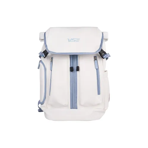 Venson Badminton Racket Bags 2 Pcs Pack Fashion Trend wallet Backpack White Blue Unisex Independent Shoe Compartment