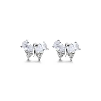 UX S925 Silver Stud Earrings Women's