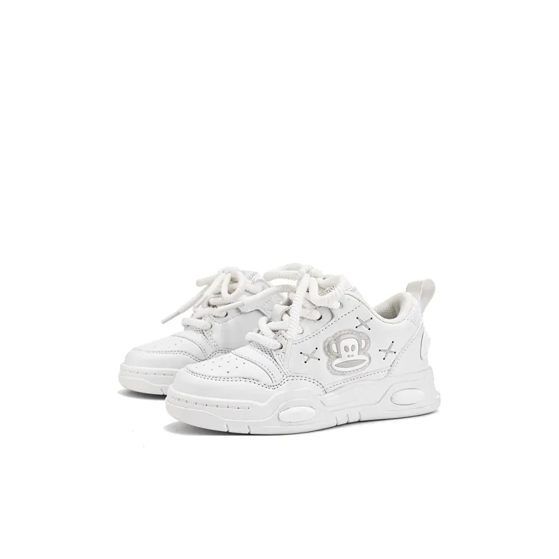 PAUL FRANK Fashion Lightweight Cushioning Low Top Kids' Skateboarding Shoes White Kids'-1