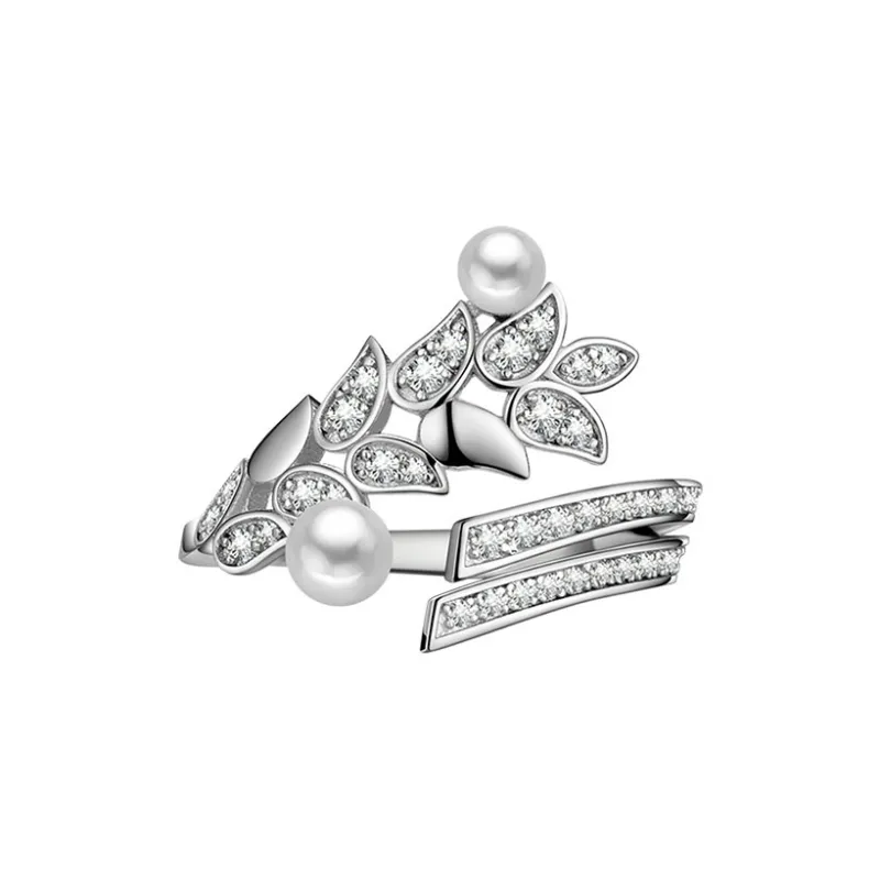 BABYBEI 925 Silver Pearls Rings Women's-2