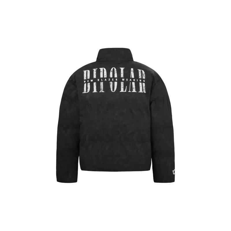 BIPOLAR Puffer Jacket Unisex White Dark Gray Black-8