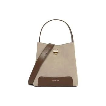 BASTO PU Handbag, Shoulder Bag, Crossbody Bag Small Size Women's Gray/Brown