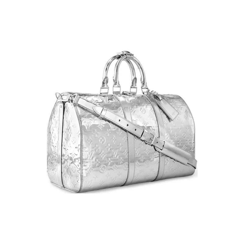 LOUIS VUITTON Keepall Bandouliere 45 Silver-1