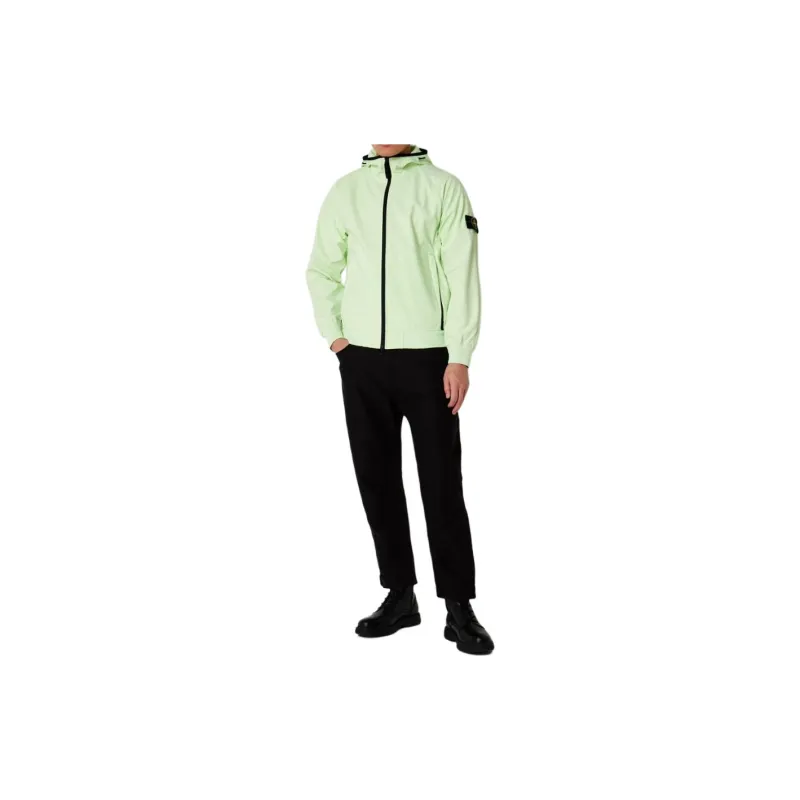 STONE ISLAND LIGHT SOFT SHELL R SERIES SOFT SHELL Jackets Coats Men's Light Green-2
