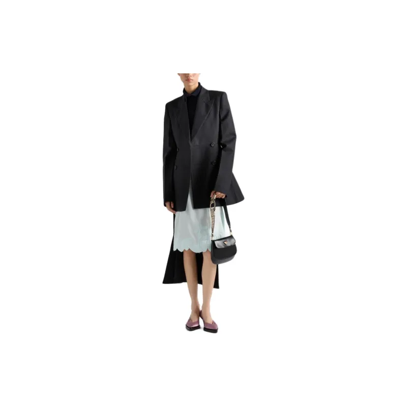PRADA FW24 Casual Long Skirt Women's Green-2