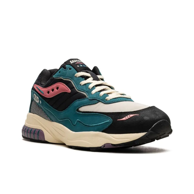Saucony 3D Grid Hurricane Anti Slip Wear Resistant Low Top Casual Shoes Men's Blue-2