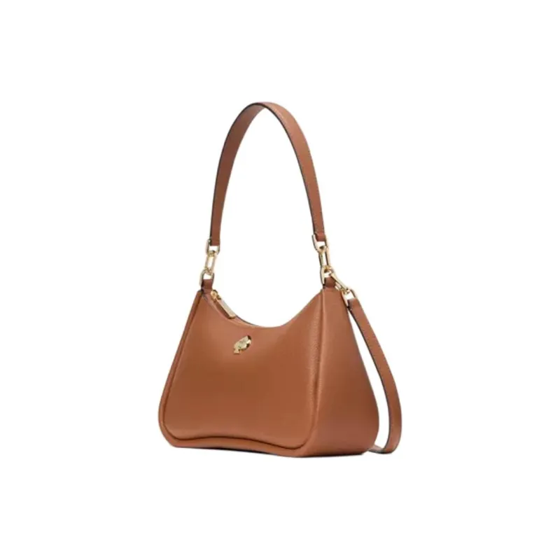 Kate Spade Litchi Grain Leather Shoulder Bag Crossbody Bag Small Size Women's Gingerbread-1