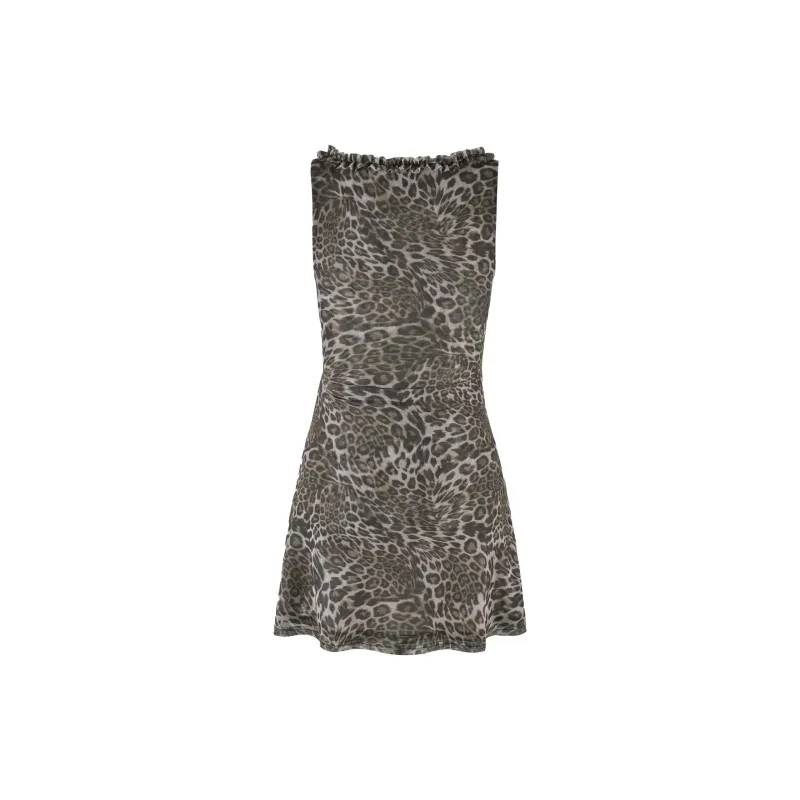 Tiger Mist CAMPBELL MINI DRESS Slip Dresses Women's Animal Print-1