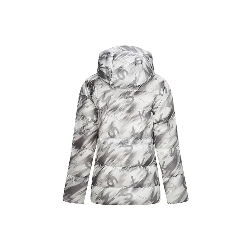 KSWISS DOWN PLUS PRO Down Jacket Women's White Base Snow Mountains Print-1