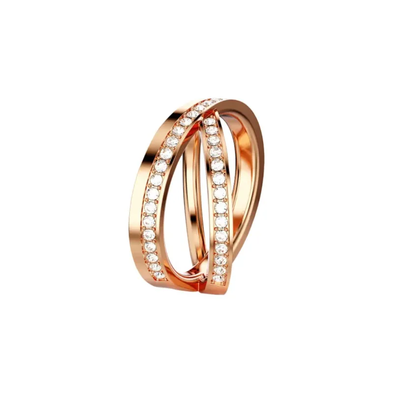 Swarovski Rose Gold-Plated Rings Unisex White-2
