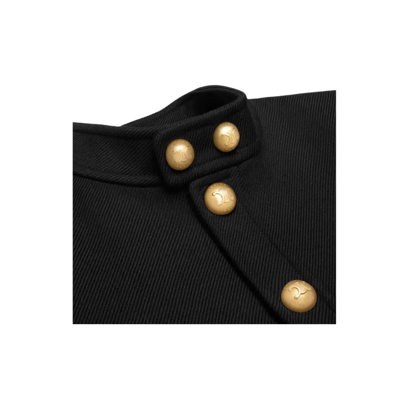 CELINE Verneuil Jacket In Double Faced Wool Tricotine-4