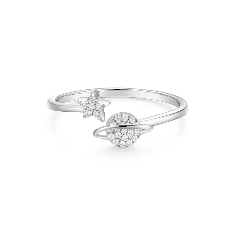 I Do&Co. 925 Sterling Silver Synthetic Cubic Zirconia Rings Unisex-0