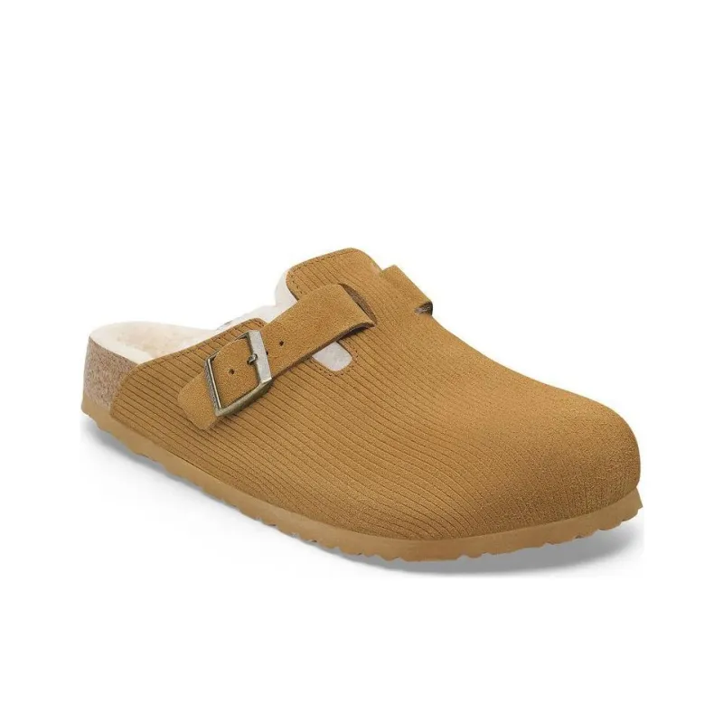 Birkenstock Boston Series Closed Toe Slippers Unisex Brown Narrow-2