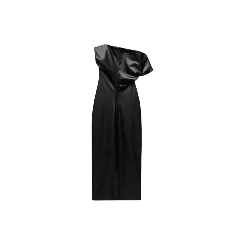 ZARA ZW Series Short Sleeved Dresses Women's Black-1