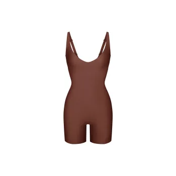 SKIMS FW24 BODY CORE SCULPT PLUNGE MID THIGH BODYSUIT Shapewear Women's JASPER/Jasper