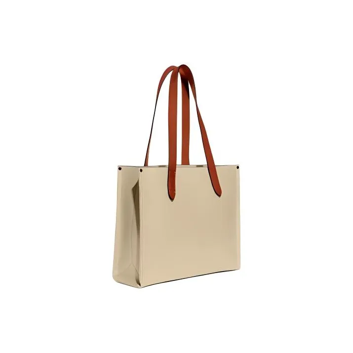 COACH Relay Cow Split Leather Tote Bag Shopping Bag Shoulder Bag Handbag Large Size Men's Cream White-1