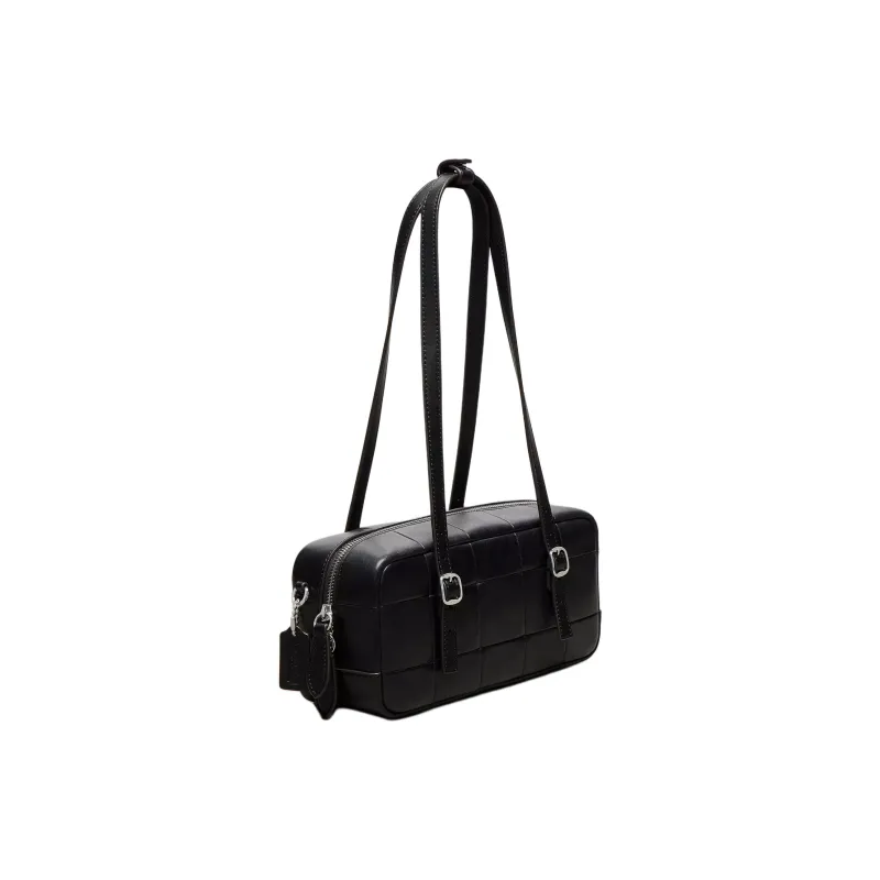 Coachtopia Refined Leather One Shoulder Handbag Tubas Women's Black-1