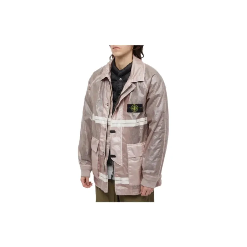STONE ISLAND Jackets Coats Men's Pink-3