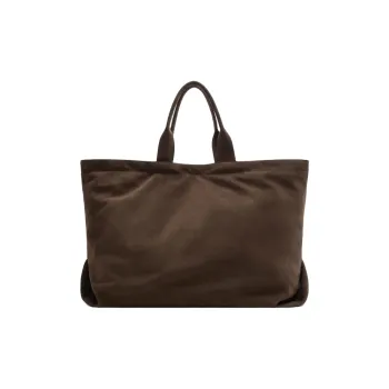 ZARA Cow Leather Tote Bag Shopping Bag Shoulder Bag Crossbody Bag Handbag Men's Brown