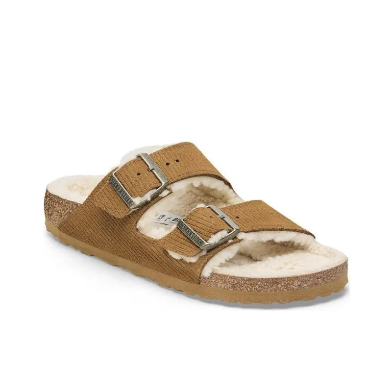 Birkenstock Arizona Shearling Slide Slippers Unisex Brown Regular-2